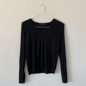 Mango sweatshirt cable black
